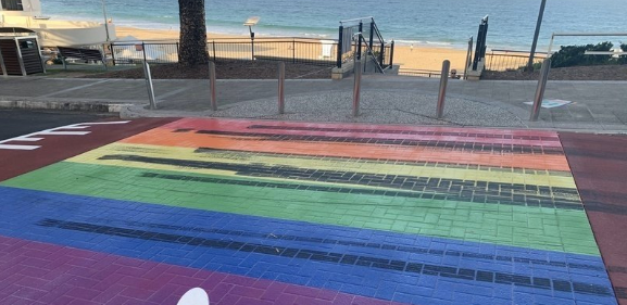 Cowardly homophobes repeatedly vandalise town's rainbow crossing