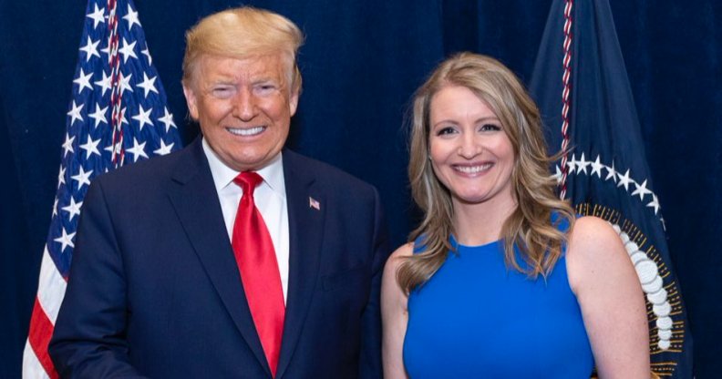 Donald Trump with his new staffer Jenna Ellis