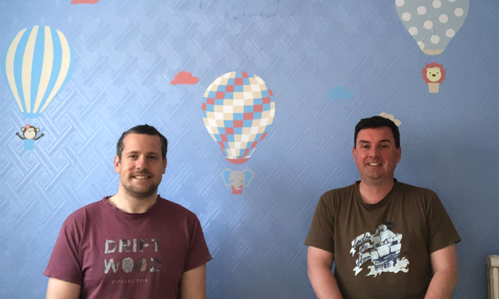 Ross and Chris Muller in their nursery