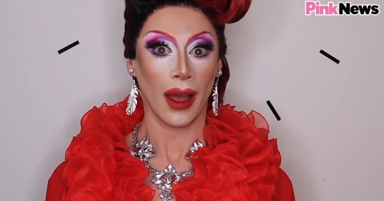Divina De Campo drag make-up PinkNews Pride for All