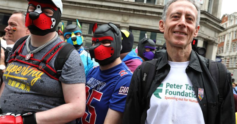 Peter Tatchell during Pride in London 2019