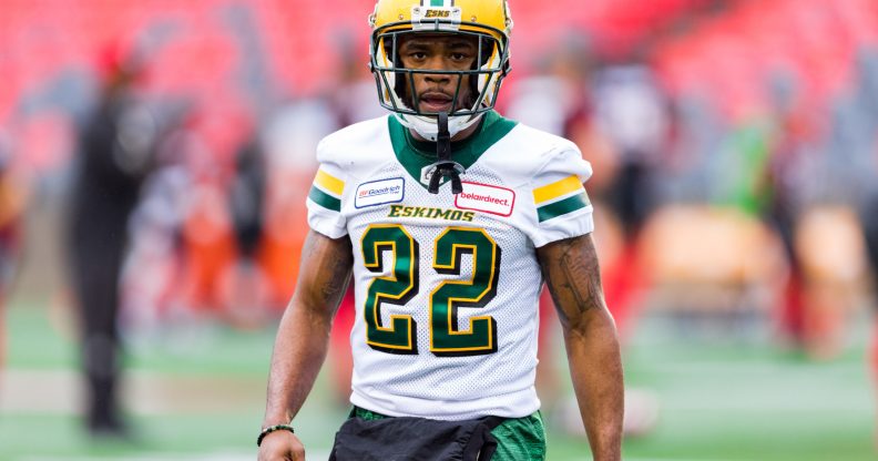 Former Edmonton Eskimos players Christion Jones