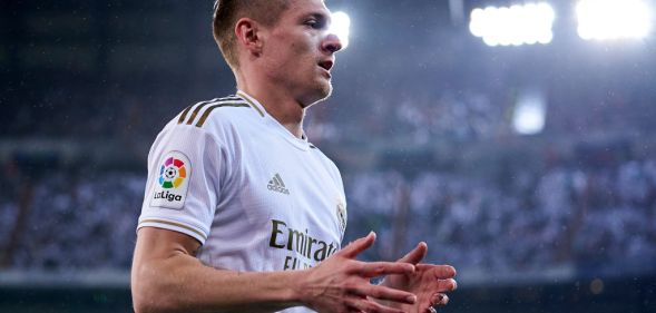 Toni Kroos of Real Madrid CF looks onduring the Liga match between Real Madrid CF and FC Barcelona at Estadio Santiago Bernabeu on March 01, 2020 in Madrid, Spain.