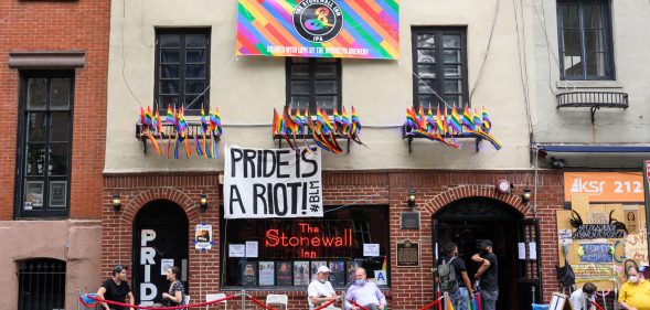 A view outside the Stonewall Inn on June 26, 2020 in New York City.