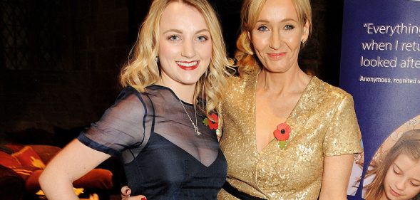 Evanna Lynch and JK Rowling attend a charity event on November 9, 2013