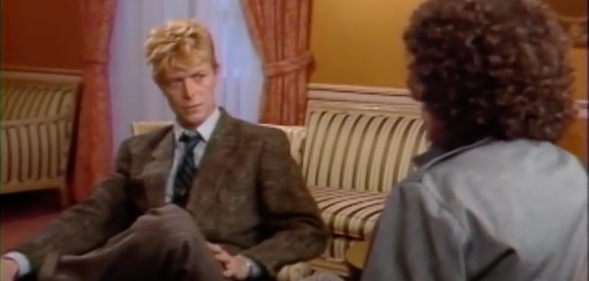 David Bowie gave a tutorial on allyship in a 1983 interview touching off racism in music. (Screen capture via YouTube)