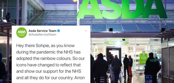 Asda initially claimed its rainbow-coloured logo was to show support for the British health service, stirring backlash. (Matthew Horwood/Getty Images)