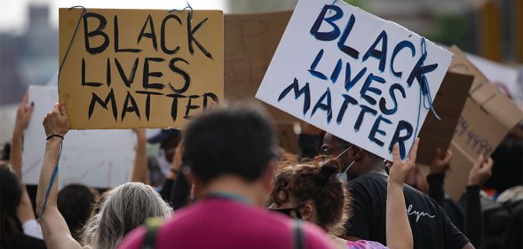 A Black Lives Matter protest in Washington DC. Black trans women