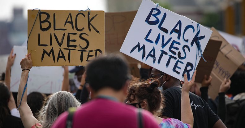 A Black Lives Matter protest in Washington DC. Black trans women