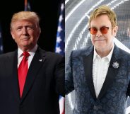 Donald Trump, seemingly out-trumping himself, sought to send the supreme leader of North Korea a copy of Elton John's music. (Chip Somodevilla/Dimitrios Kambouris/Getty Images for EJAF)