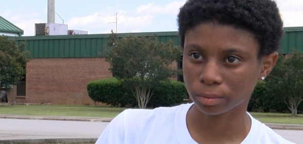 Dynasia Clark graduated on Tuesday from Lamar High School in Darlington County, South Carolina - but was barred from the ceremony