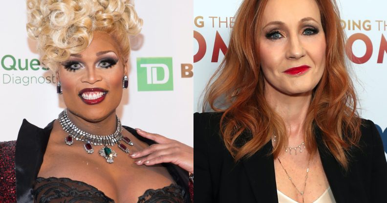 Peppermint (L) ripped into JK Rowling's views on trans people. (Noam Galai/WireImage/Taylor Hill/FilmMagic)