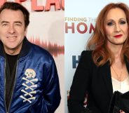 Jonathan Ross (L) has backed JK Rowling amid a torrent of criticism for the author tweets on trans lives. (Dave J Hogan/Dave J Hogan/Getty Images/Tayfun Coskun/Anadolu Agency via Getty Images)