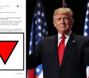 Donald Trump's campaign team weathered criticism for its use of Nazi signage. (Facebook/Chip Somodevilla/Getty Images)