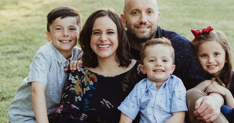 Matthew Paul Turner with wife Jessica, and their three children