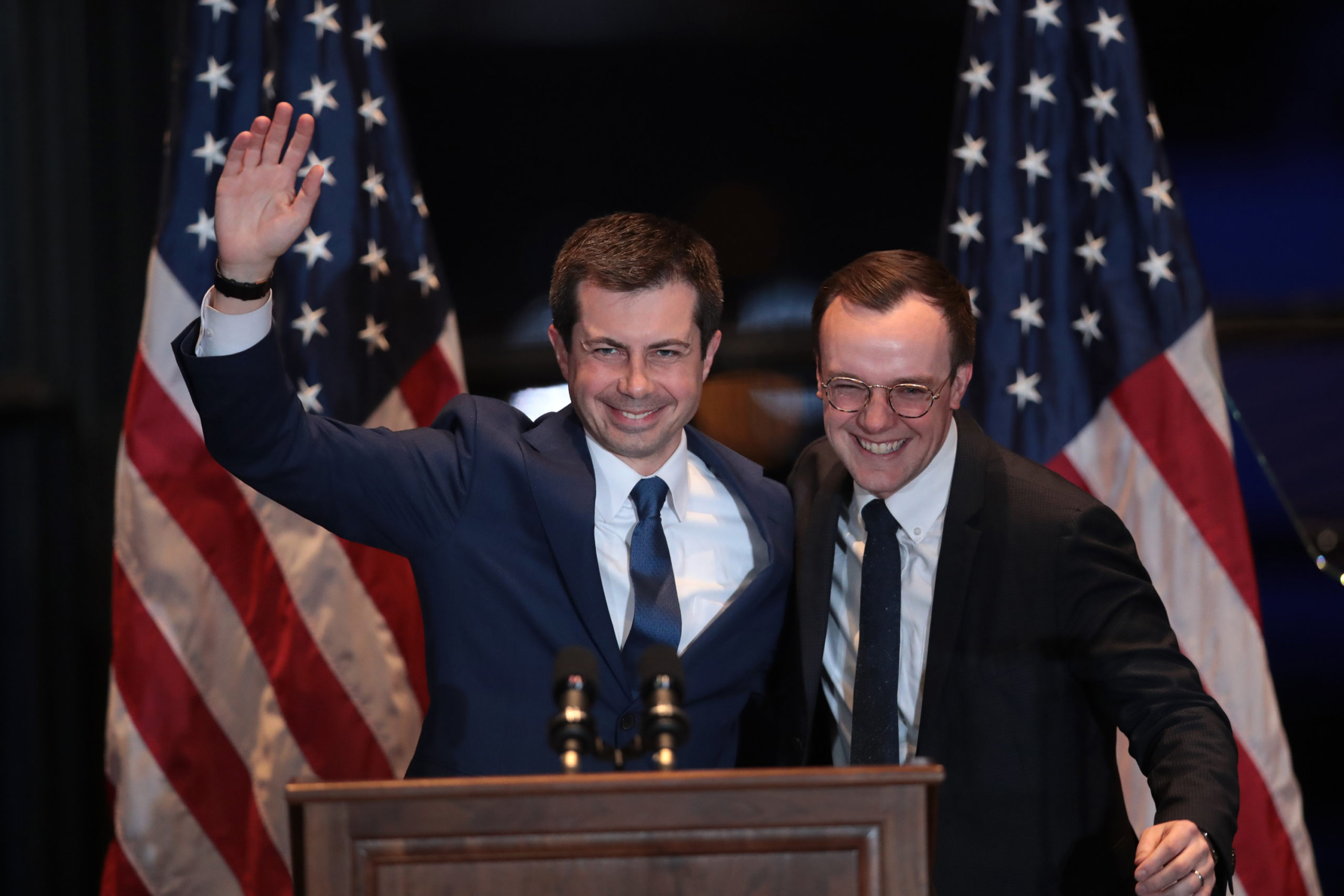 Former South Bend, Indiana Mayor Pete Buttigieg with his husband Chasten Buttigieg 