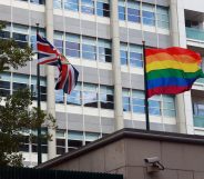 UK embassy Moscow Russia Pride flag