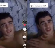 British boxer James Hawley suffered stinging criticism after launching a vile attack on LGBT+ people on TikTok. (Screen captures via Facebook)