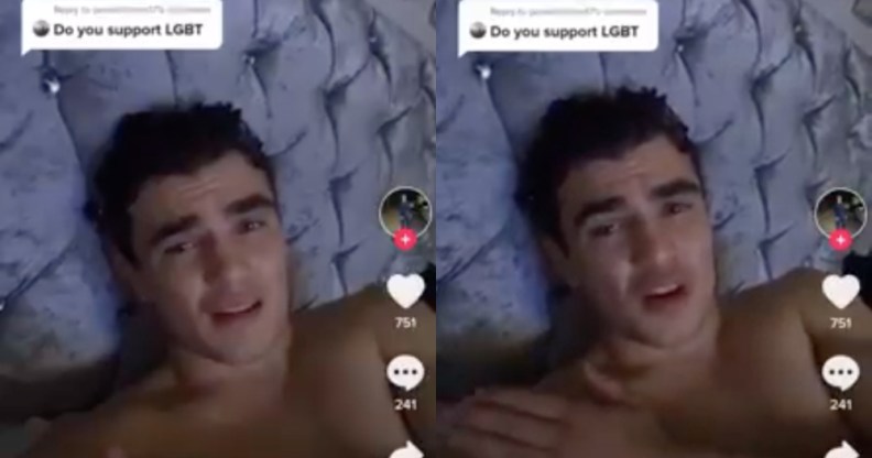 British boxer James Hawley suffered stinging criticism after launching a vile attack on LGBT+ people on TikTok. (Screen captures via Facebook)