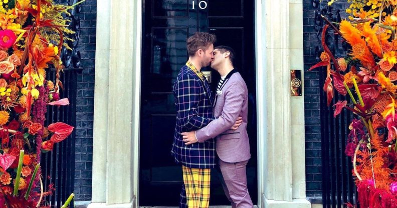 Anthony James and Benjamin Cohen outside Downing Street