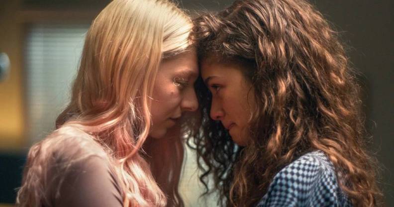 Hunter Schafer and Zendaya in Euphoria