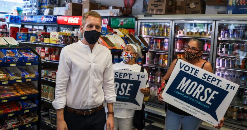 Mayor Alex Morse of Holyoke campaigns ahead of the September 1 primaries,