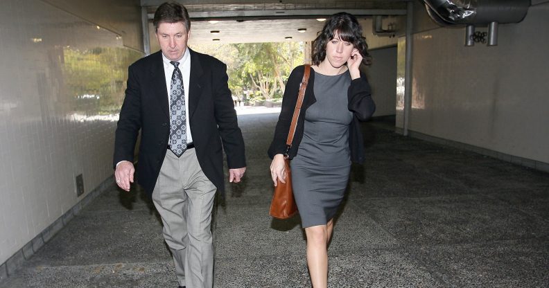 Britney Spears' father, Jamie Spears leaves the Los Angeles County Superior courthouse on March 10, 2008. (VALERIE MACON/AFP via Getty Images)