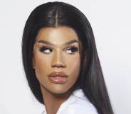 A tight crop of Naomi Smalls' face. Her hair is long, her mug is beat, her eyes looking to the right