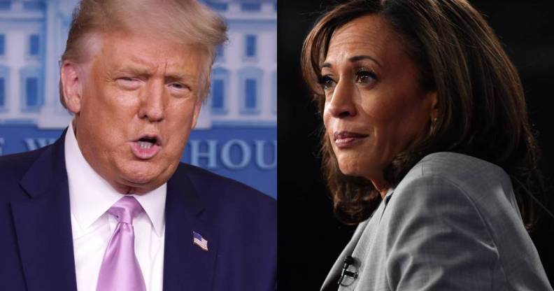 Donald Trump and Kamala Harris