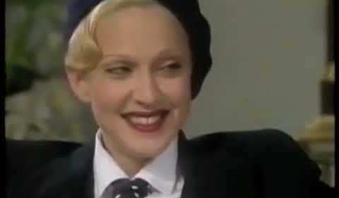 Madonna on Jonathan Ross Presents in 1992. (Screen capture via YouTube)