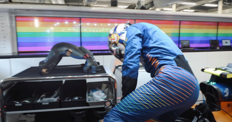 Formula 1 driver Lando Norris has donned a new rainbow-themed race suit, but apparently it's not intended to be a symbol for LGBT+ rights.