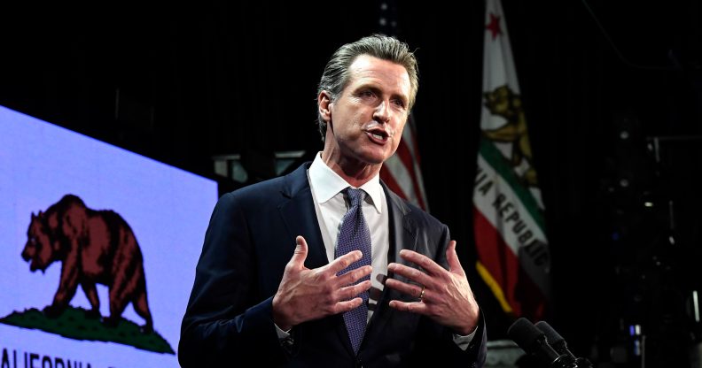 Democratic governor of California Gavin Newsom