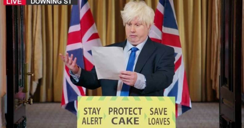 Matt Lucas as Boris Johnson on Bake Off.