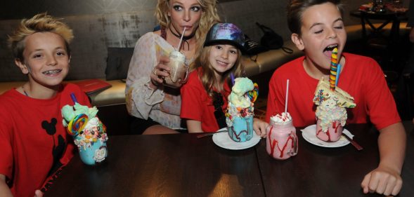 Britney Spears with her sons Jayden and Sean and her niece Maddie.