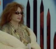 Jackie Stallone making her iconic Celebrity Big Brother entrance.