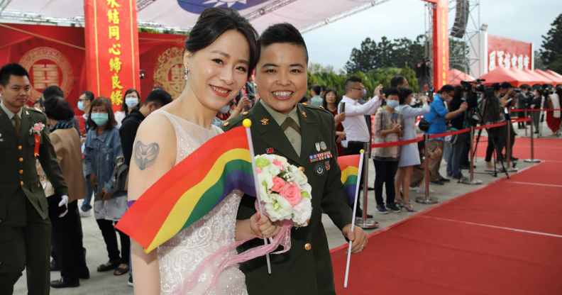 Taiwan wedding military