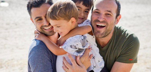 Andrew Dvash-Banks and Elad Dvash-Banks with their sons Ethan and Aidan