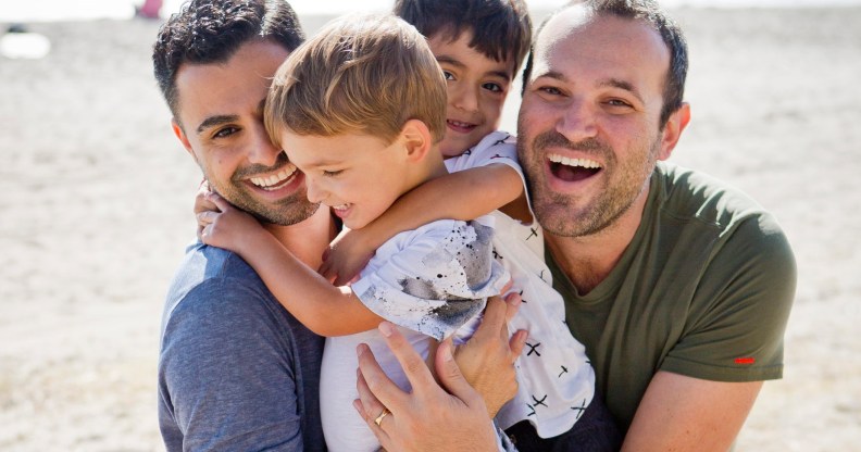 Andrew Dvash-Banks and Elad Dvash-Banks with their sons Ethan and Aidan