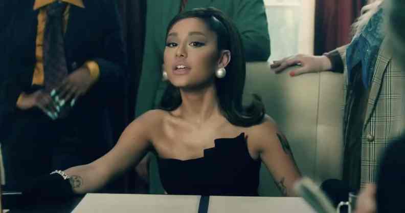 Ariana Grande juggled being US President and home life in the music video for her new song, 'Positions'. (Screen capture via YouTube)