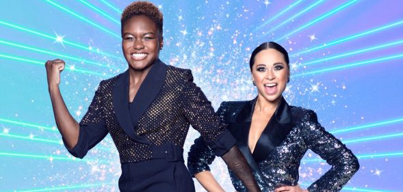 Nicola Adams (L) and her Strictly Come Dancing partner, Katya Jones. (Strictly Come Dancing/BBC)