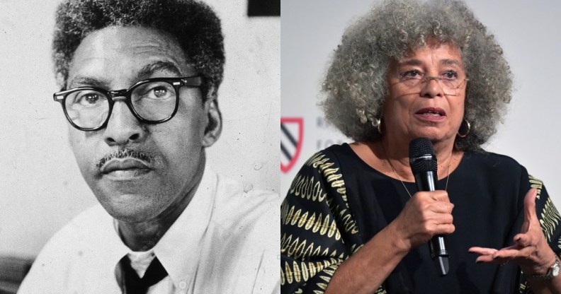 Bayard Rustin and Angela Davis