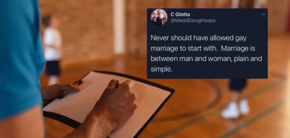 A high school coach's tweet against marriage equality became a lightning rod for controversy. (Stock photograph via Elements Envato/Twitter)