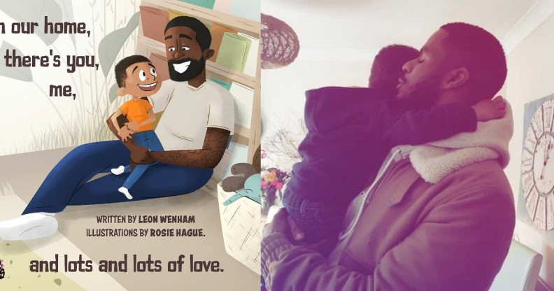 Leon Wenham explained that he wrote You, Me and Lots and Lots of Love because he never saw his family reflected in books he would read to his five-year-old son