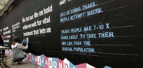 Mural highlights shocking reality of trans healthcare in the UK