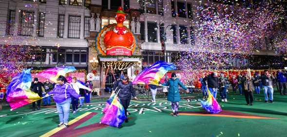 LGBT+ marching band at thanksgiving parade