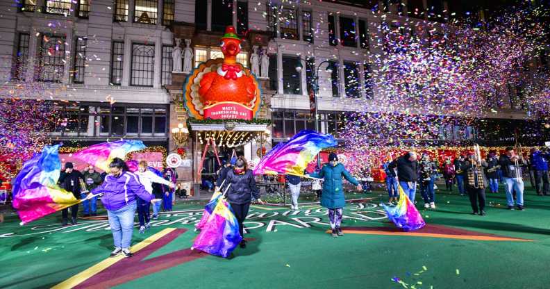 LGBT+ marching band at thanksgiving parade