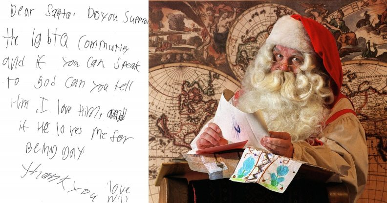 Will sent the letter to Santa Claus