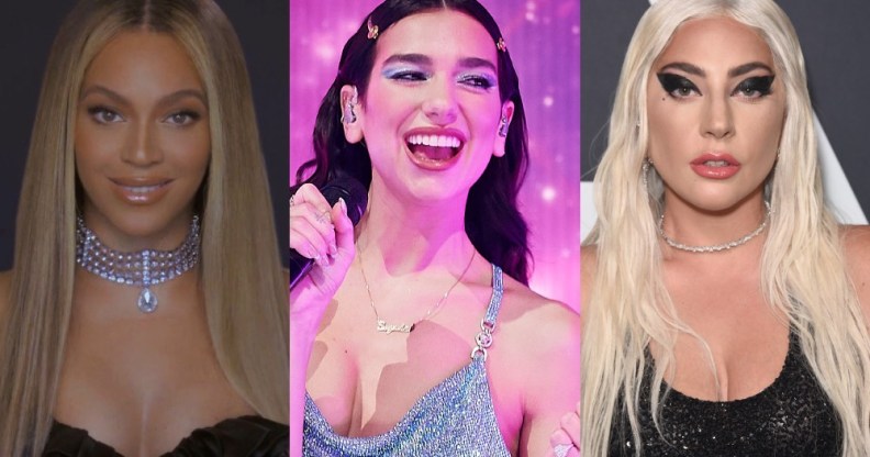 Beyonce, Dua Lipa, Lady Gaga