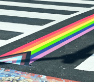 Progress Pride pedestrian crossing