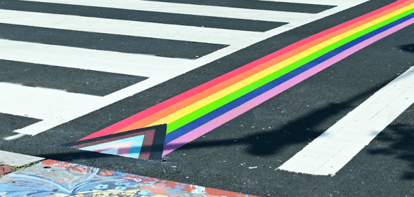 Progress Pride pedestrian crossing